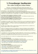 5. Fresenburger Inselturnier 08./09.08.2025