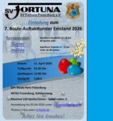 7. Boule-Auftaktturnier Emsland 11.04.2026 Fresenburg