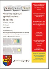 Abnahme Boule-Sportabzeichen 21.03.2026 Lathen